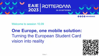 First page of One Europe, one mobile solution: Turning the European Student Card vision into reality
