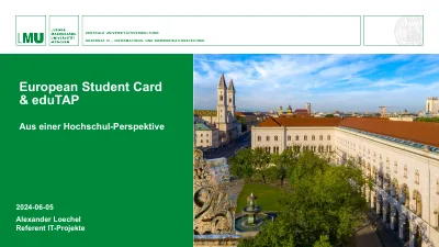 First page of European Student Card & eduTAP - Aus einer Hochschul-Perspektive
