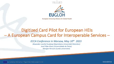 First page of Digitized Card Pilot for European HEIs – A European Campus Card for Interoperable Services –