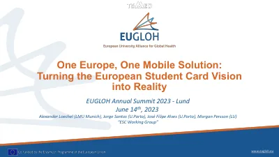 First page of One Europe, One Mobile Solution: Turning the European Student Card Vision into Reality