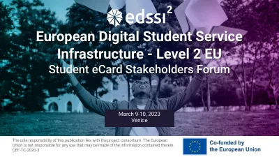 First page of Digitized Card Pilot for European HEIs