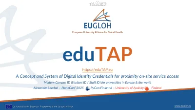 First page of eduTAP - A Concept and System of Digital Identity Credentials for proximity on-site service access - Modern Campus ID (Student ID / Staff ID) for universities in Europe & the world