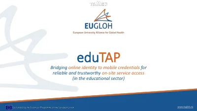 First page of eduTAP - Bridging online identity to mobile credentials for reliable and trustworthy on-site service access (in the educational sector)