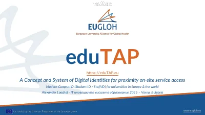 First page of eduTAP - A Concept and System of Digital Identities for proximity on-site service access